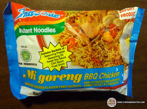 Illustrasi Indomi mi goreng BBQ Chicken.