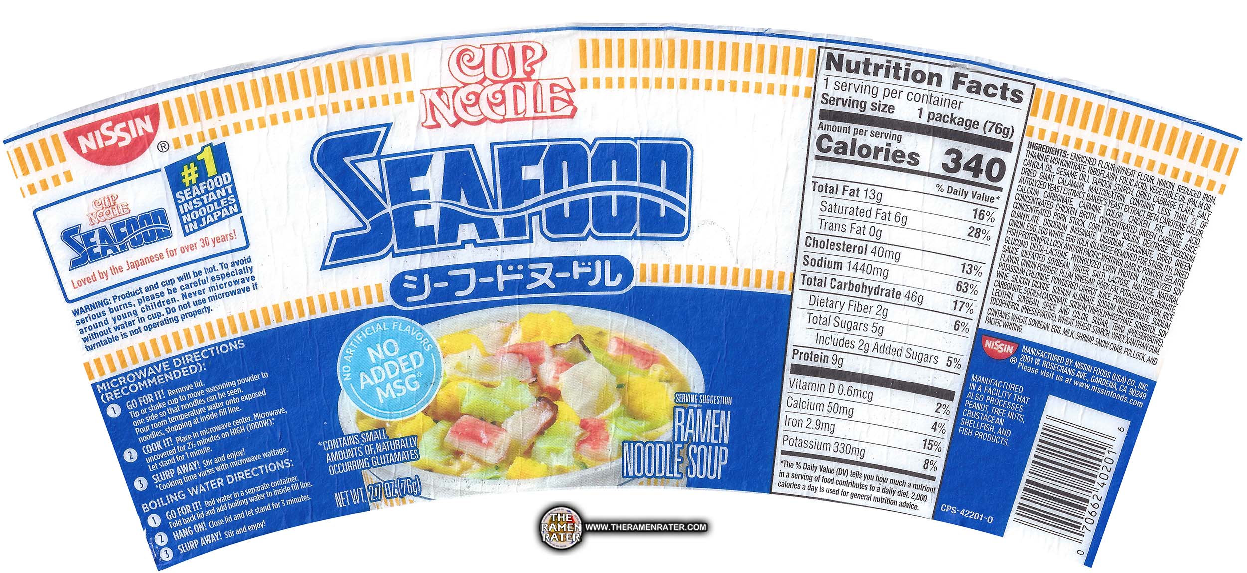 BLUE CUP NOODLE FOR MICROWAVE - SOUP & NOODLES IN MINUTES