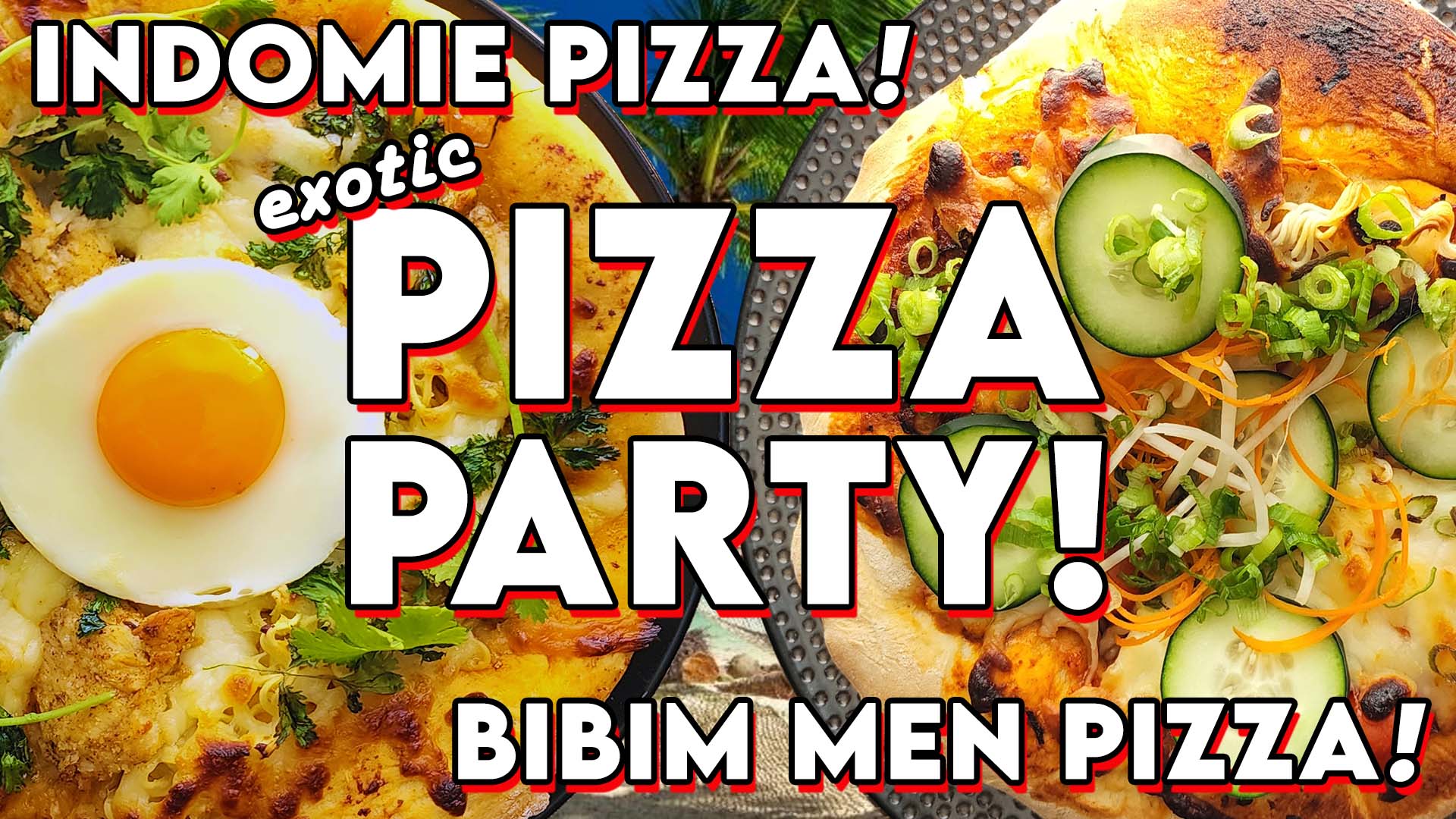 Exotic Pizza Party! Indomie Pizza! Bibim Men Pizza! photo